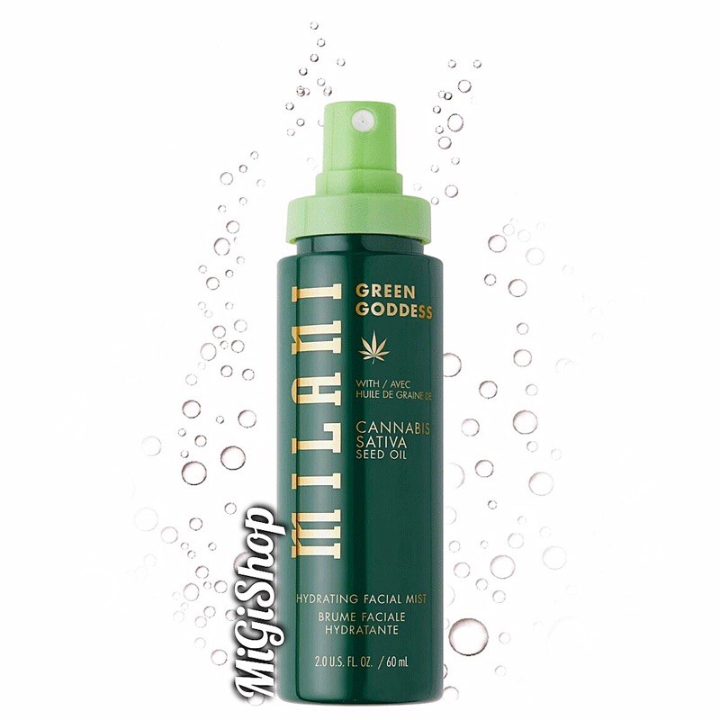 [Hàng Mỹ] Xịt Khoáng Trang Điểm Milani Green Goddess Hydrating Facial Mist 60ml