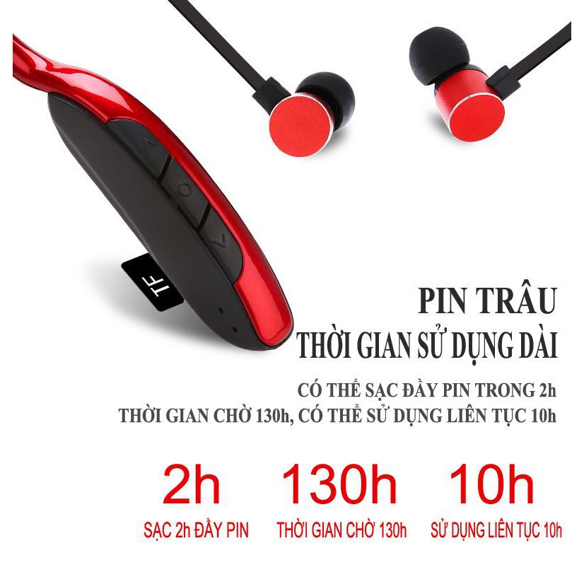 Tai Nghe Bluetooth ST-K168 Chính Hãng Kiểu Dáng Thể Thao, Tích Hợp Chế Độ Nghe Gọi Rảnh Tay Cực Đỉnh