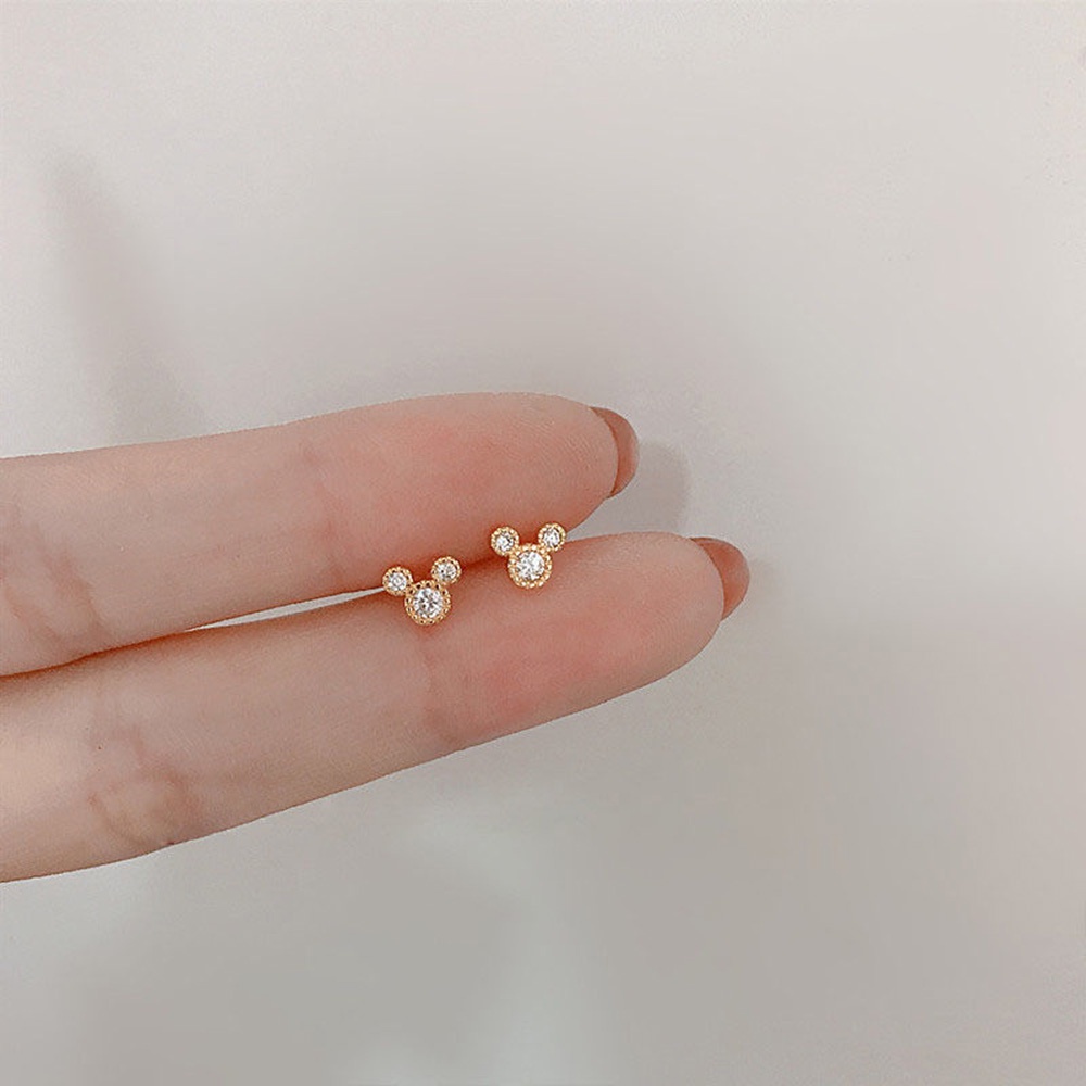 Khuyên Tai Hình Chuột May Mắn Đính Đá Thời Trang