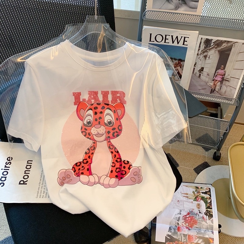 Áo Thun HIIXIIVI T-Shirt Tay Ngắn Cổ Tròn In Hình Hoàng Hôn Thời Trang Mùa Hè Phong Cách Hàn Quốc Dành Cho Nữ 2022