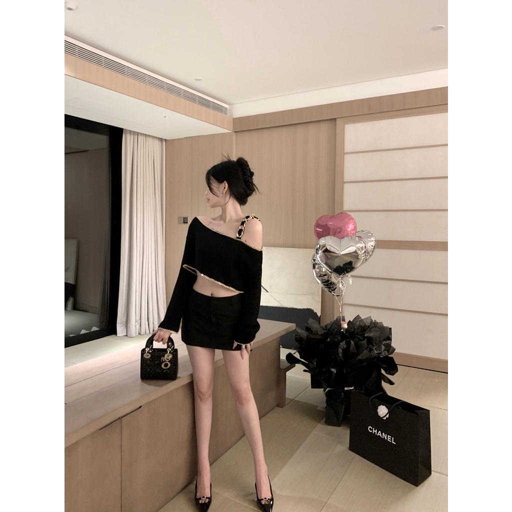 Áo Sweater Tay Dài Dáng Rộng Cao Cấp Phong Cách Mùa Thu Cho Nữ