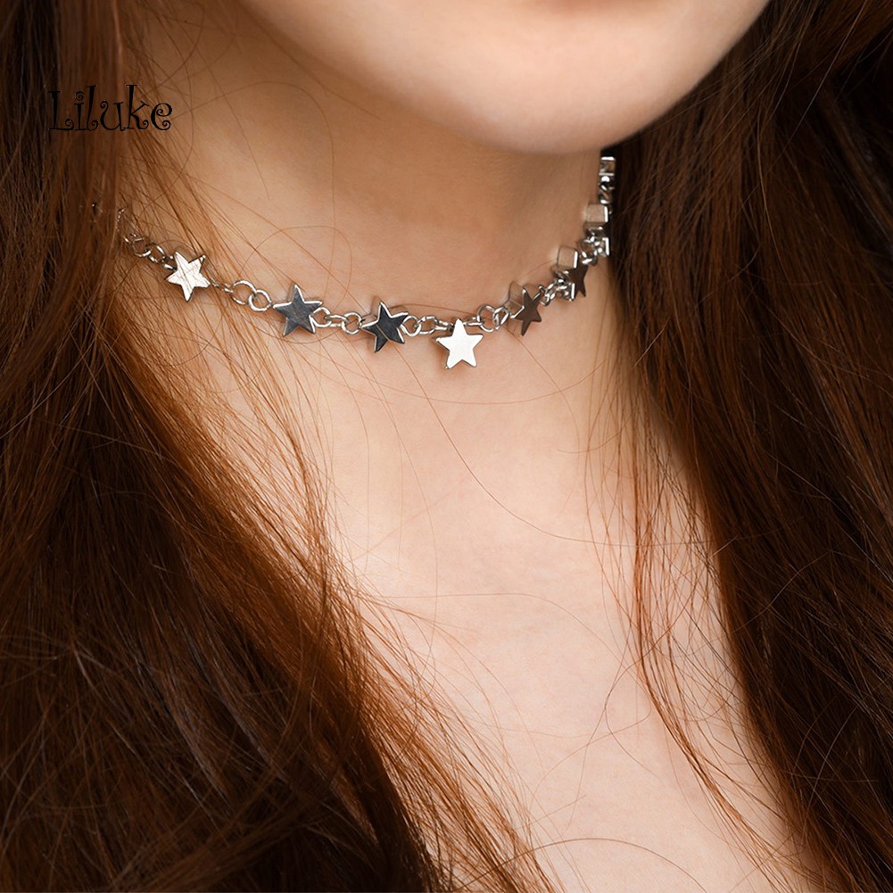Vòng Cổ Choker Họa Tiết Ngôi Sao Thời Trang Thanh Lịch Cho Nữ