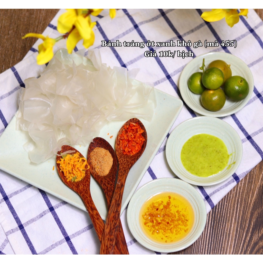 Bánh tráng vò muối ớt xanh khô gà - phơi sương Đặc sản Tây Ninh