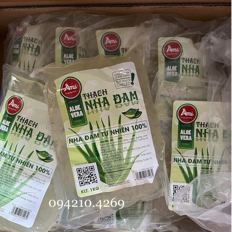 Thạch Nha Đam AMI GIÒN NGON gói 1kg DÙNG TRONG TRÀ CHANH/ TRÀ SỮA- Tổng kho Nguyên liệu