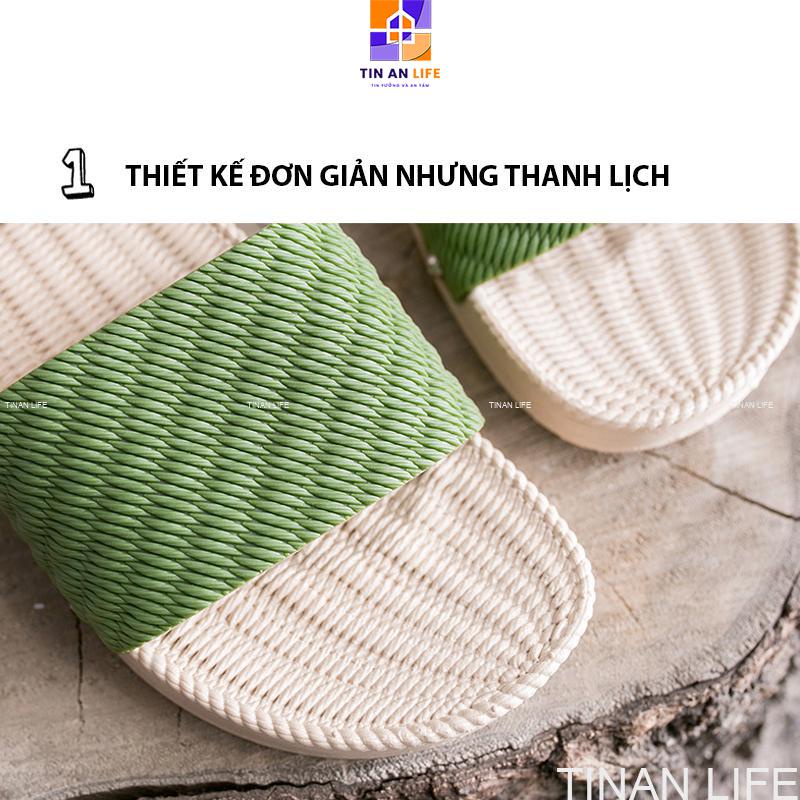 Dép Nữ Quai Ngang Cao 5cm, Êm Chân, Bám Sàn Không Trơn Trượt