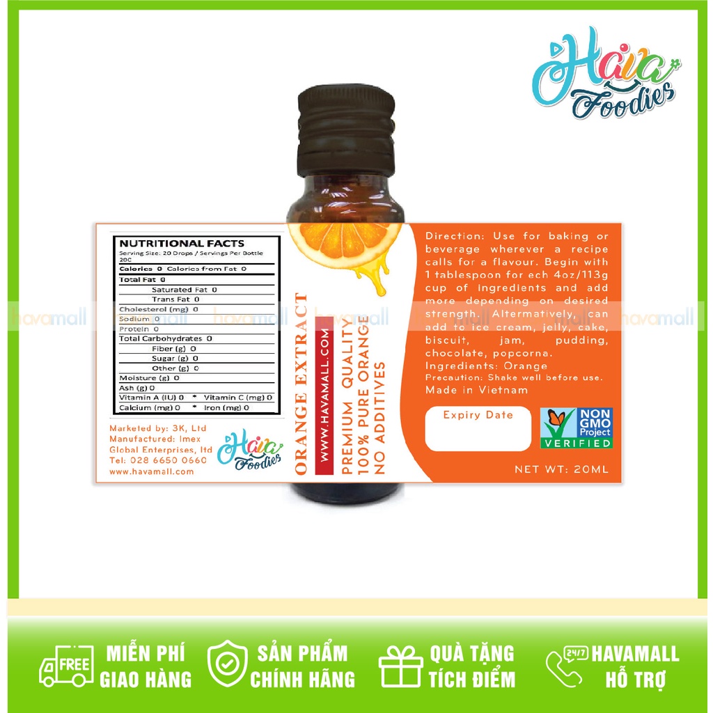 Tinh Chất Hương Cam 20ml – Orange Extract