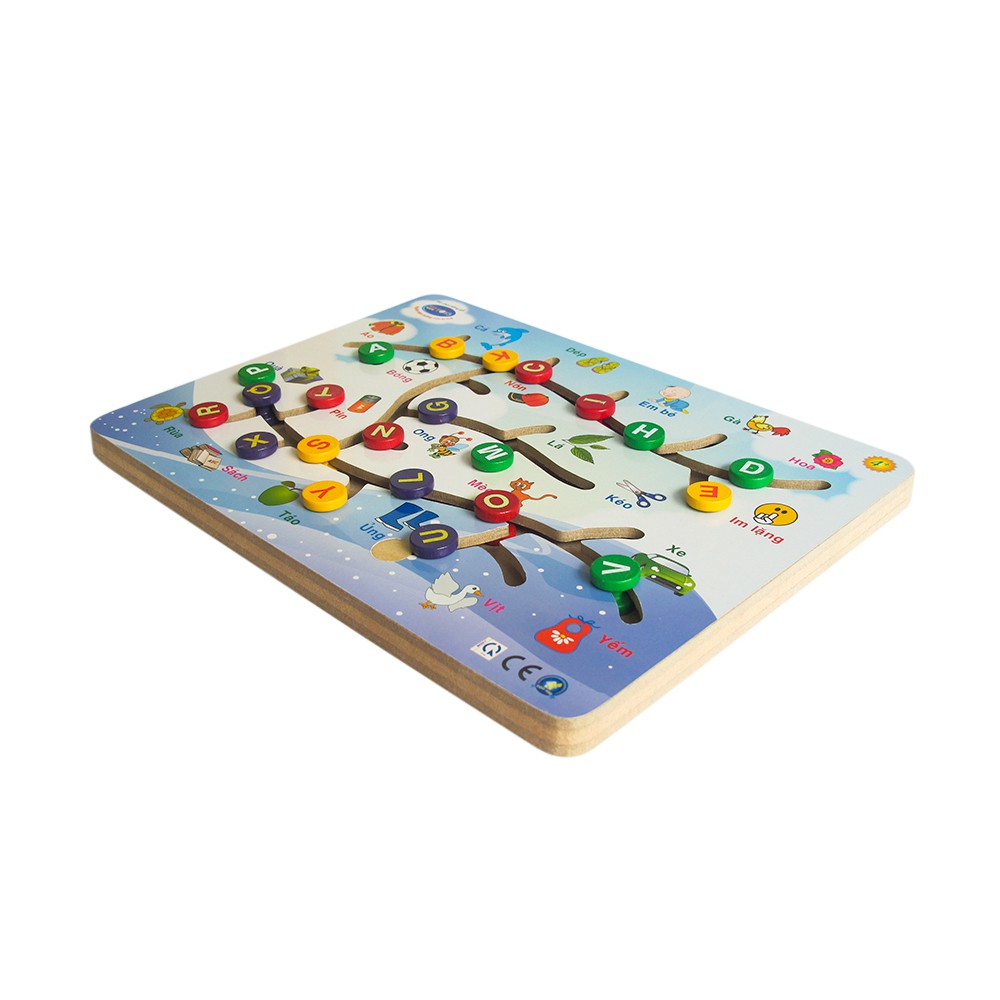 Đồ chơi gỗ Đường luồn chữ cái tiếng Việt Winwintoys 65232