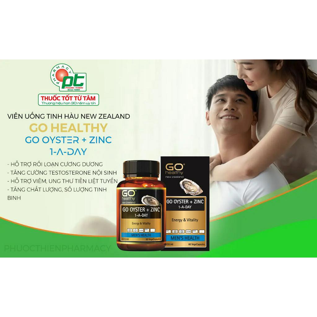 Go Oyster plus Zinc viên tinh chất hàu biển nhập khẩu New zealand - Tăng chất lượng tinh trùng, sinh lý testosterone nam