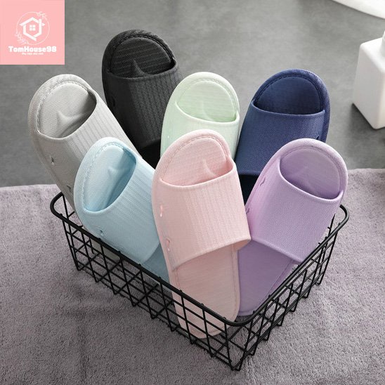 Dép Đi Trong Nhà, Dép Đi Trong Nhà Chống Trơn Trượt, Màu Pastel, Siêu Nhẹ, Nhựa Nguyên Khối, Cực Êm Chân