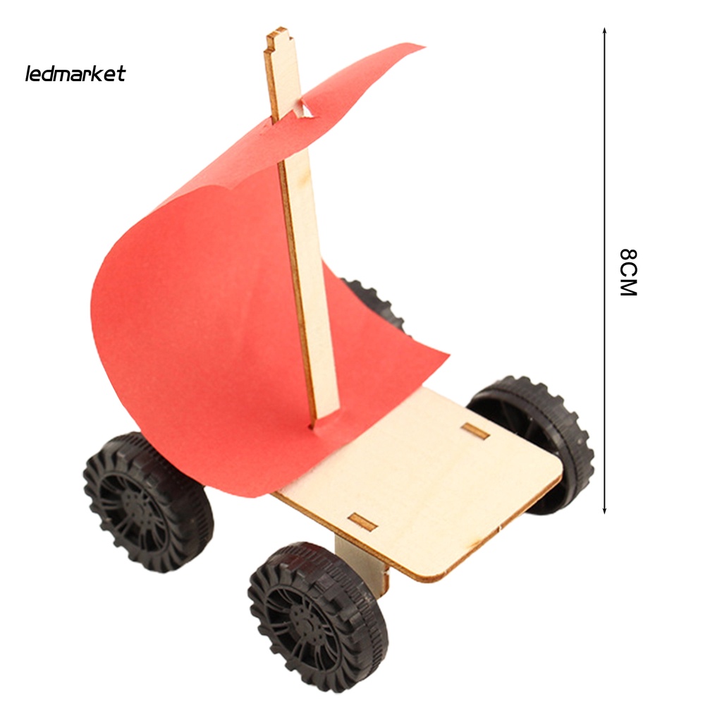 <Ledmarket> Eco-friendly Wind Power Car Science Car Model Kit Hand-on Ability for Entertainment