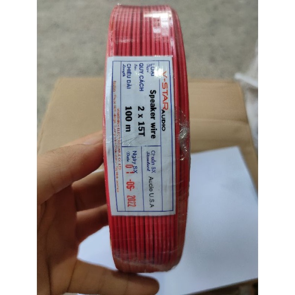 Dây điện đôi đỏ đen chuyên dùng đùng đi led,điện ( giá cho 1 quận 100m)