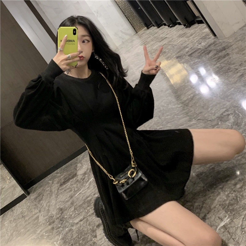 COZOK Đầm tay dài ôm eo thời trang cho nữ