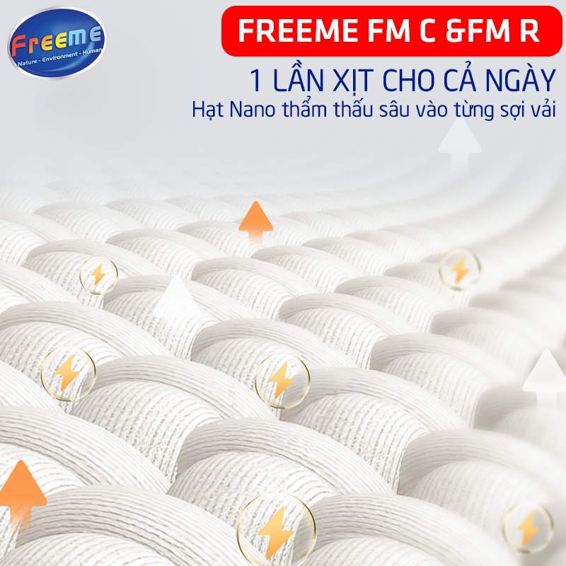 Xịt thơm quần áo Freeme Hàn Quốc cho nam nữ hương nước hoa tự nhiên giữ mùi thơm lâu khử mùi hiệu quả suốt 24h XTQA01