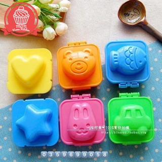 Khuôn cơm Bento làm cơm, bánh, bữa phụ cho bé ăn dặm set 6 cái, có bán lẻ, được chọn mẫu