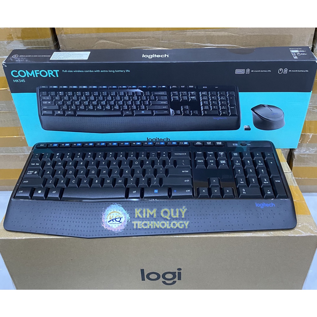 Combo Bàn Phím Và Chuột Không Dây Logitech MK345 - Hàng Chính Hãng - BH12TH