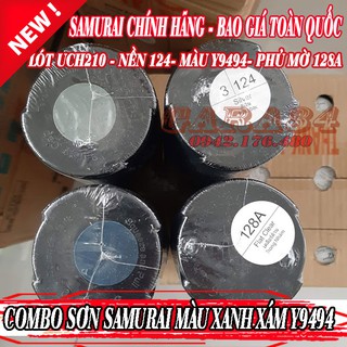 COMBO SƠN SAMURAI MÀU XANH XÁM MỜ Y9494