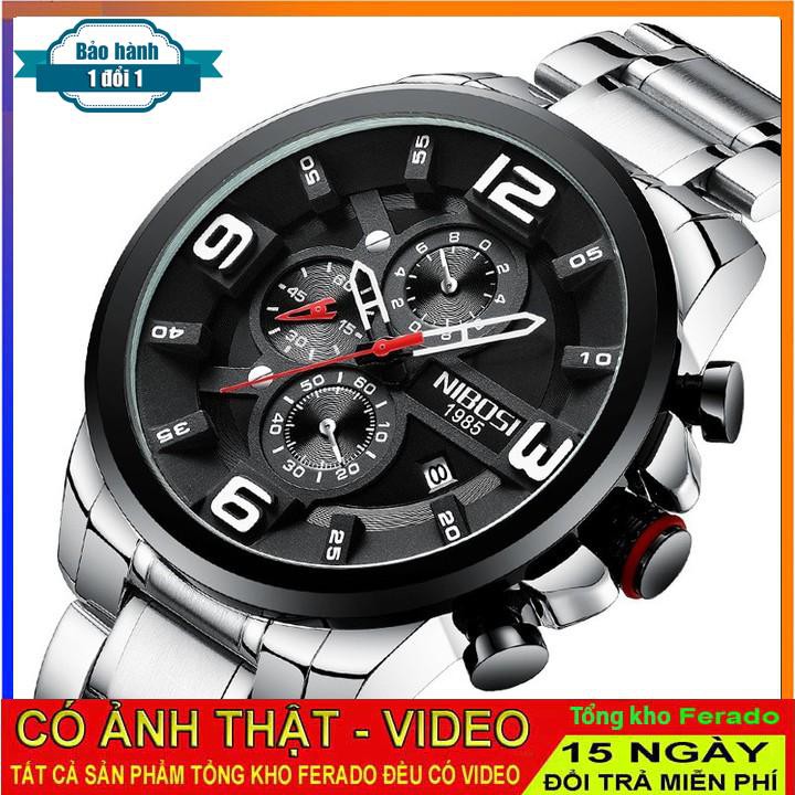 [ xả kho ] Đồng hồ nam Nibosi 2336 dây thép hàng chính hãng cao cấp