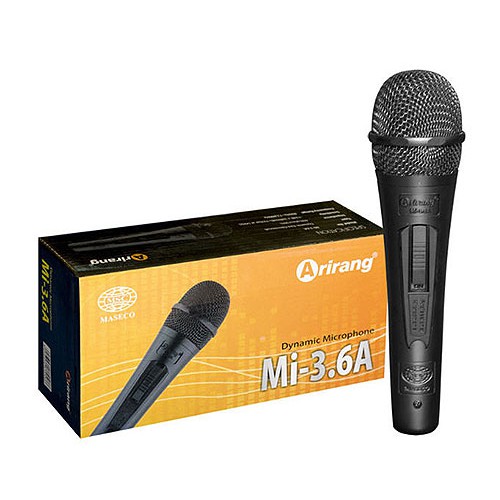 Micro karaoke Arirang Mi-3.6A - Lọc âm tốt, Chống hú - Có dây (bảo hành 6 tháng)