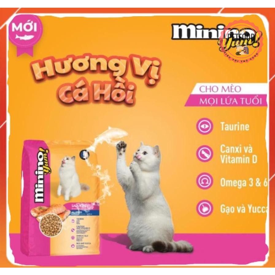 Thức ăn cho mèo Minino Yum Salmon 350gr/gói - Pôn PetShop