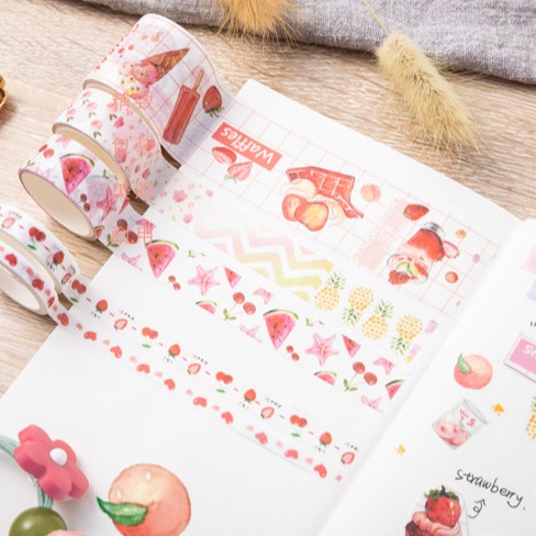 &lt;Ảnh Thật Shop Chụp&gt; Hộp 10 Cuộn Băng Dính Washi Tape Chủ Đề DIY Trang Trí Bullet Journal Nhật Ký Sổ Lưu Niệm Teeci677