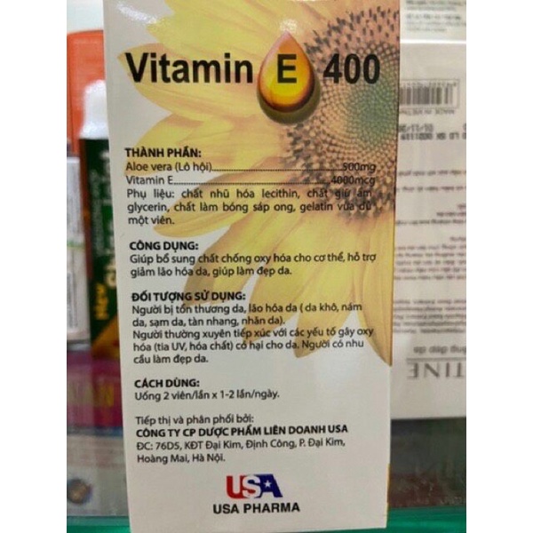 VITAMIN E HƯỚNG DƯƠNG