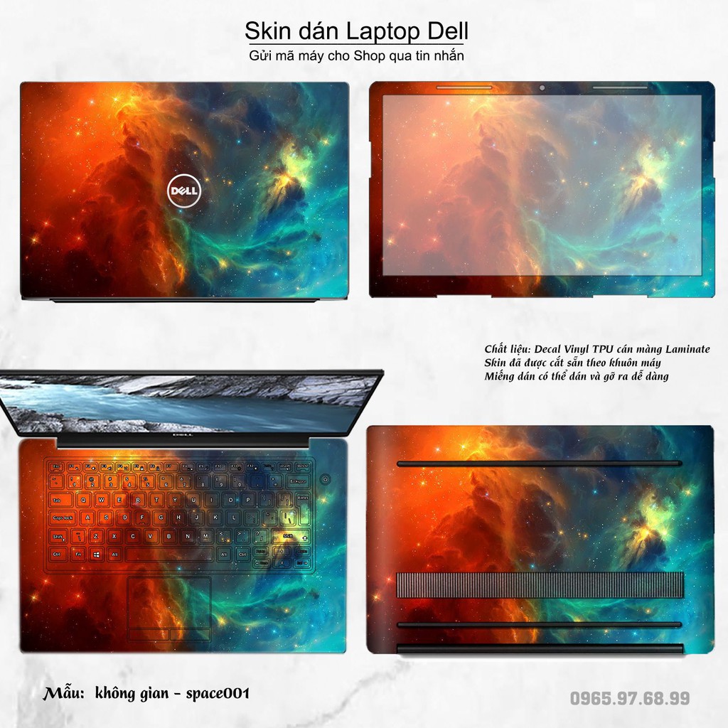 Skin dán Laptop Dell in hình không gian (inbox mã máy cho Shop)