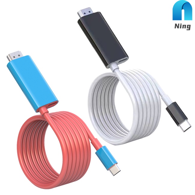 Ning 4k Type C To Hdmi-compatible HD Projection Cable Usb-c To PD 55w Fast Charging Line For Mobile Phone Tablet