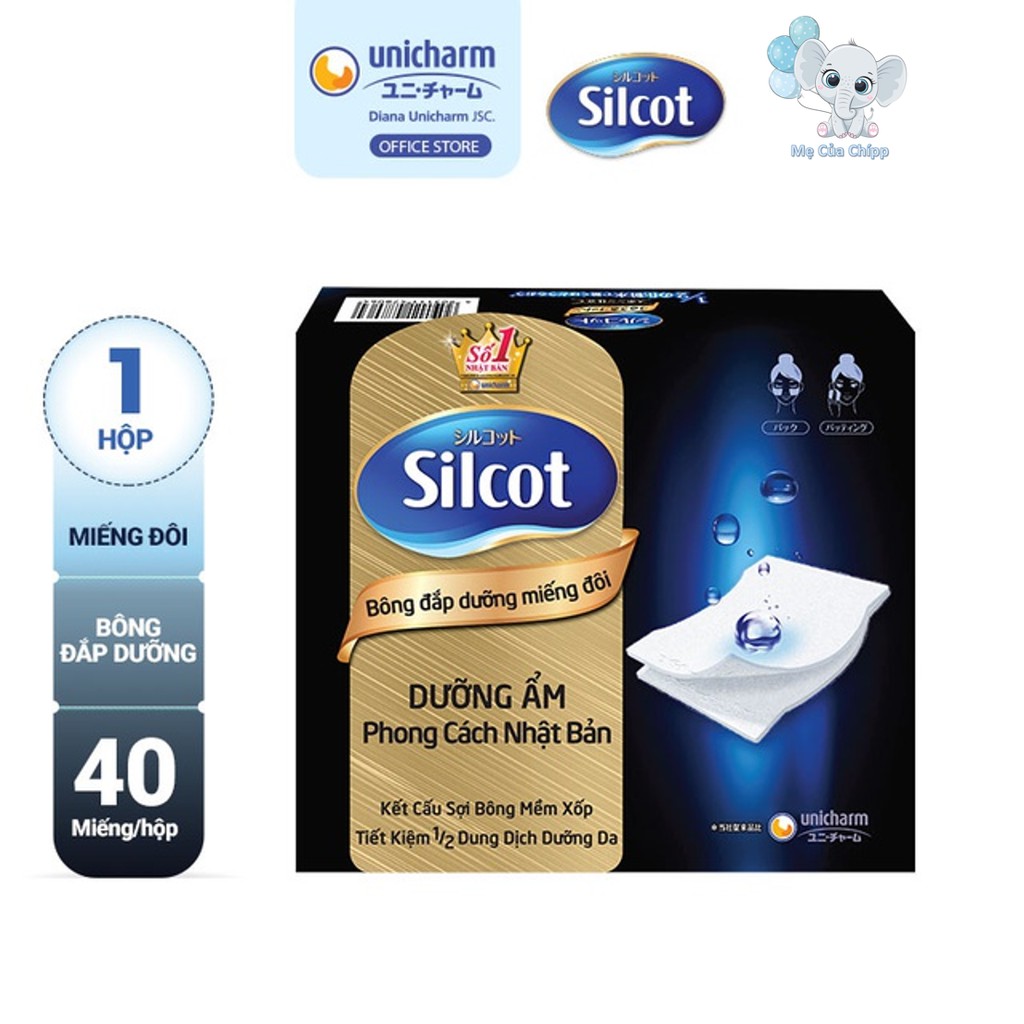 Bông tẩy trang Silcot Premium 66 miếng/hộp và 82 miếng/hộp Silcot miếng đôi 40 miếng/hộp [Chính hãng] [Giá Rẻ vô địch]