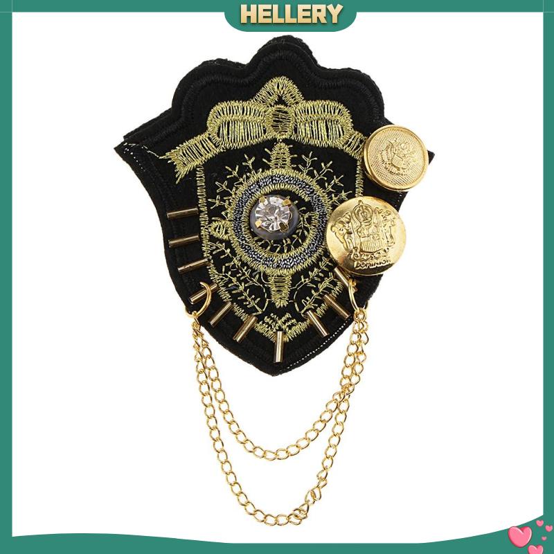 [HelleryVN] Ghim Cài Áo Bằng Bạc Hóa Trang Farbic Phong Cách Retro Anh Quốc Hợp Thời Trang