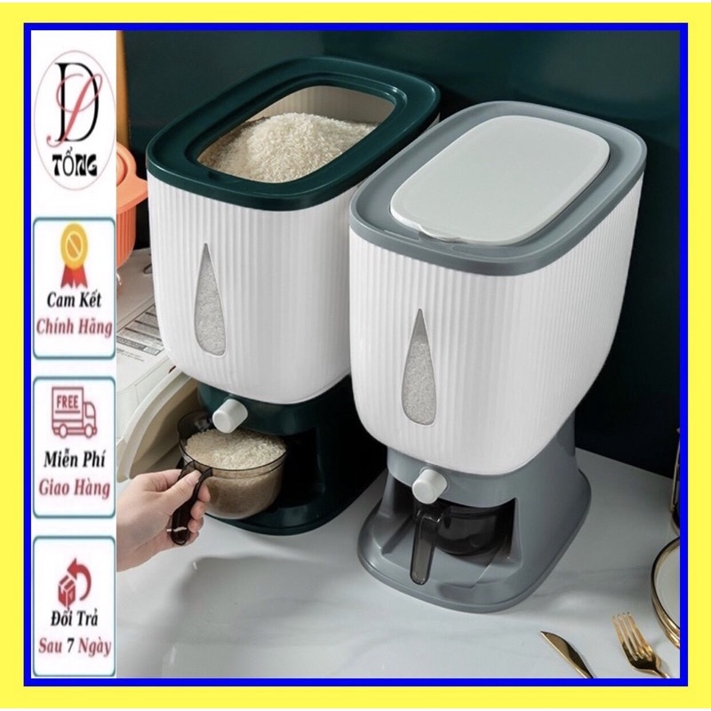 Thùng gạo thông minh 10kg mẫu mới công nghệ Nhật Bản