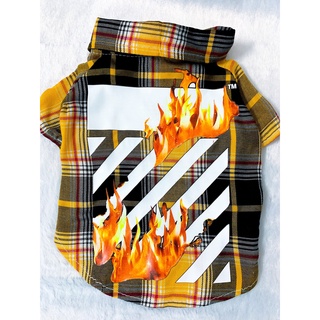 Áo Sơ Mi OFF White Cho Thú Cưng Chó Mèo