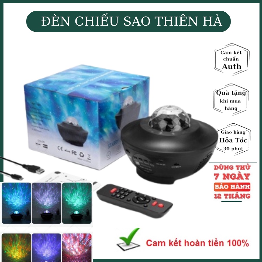 Đèn LED Chiếu sao thiên hà - Máy chiếu laser led nhiều màu Trang Trí Phòng ngủ và Giải Trí - [Đèn có Bảo Hành]