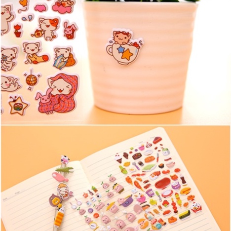 [Hàng mới về] Sticker Nổi 3D nhiều chủ đề Trang trí Điện thoại, Góc học tập