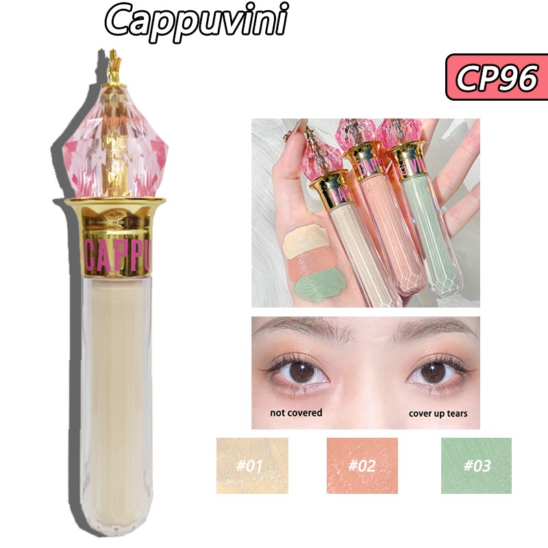 Kem che khuyết điểm CAPPUVINI 6g che phủ quầng thâm và mụn hiệu quả tùy chọn màu sắc