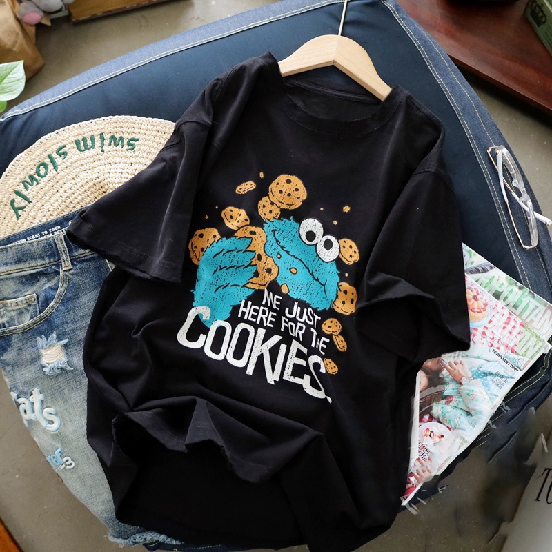 NRVP Áo Thun Cotton Tay Ngắn Cổ Tròn Thời Trang Mùa Hè Phong Cách Hàn Quốc Cho Nữ