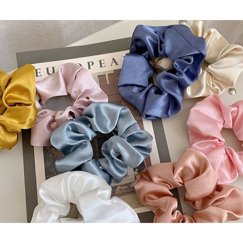 Dây buộc tóc đuôi ngựa đàn hồi chất lụa satin