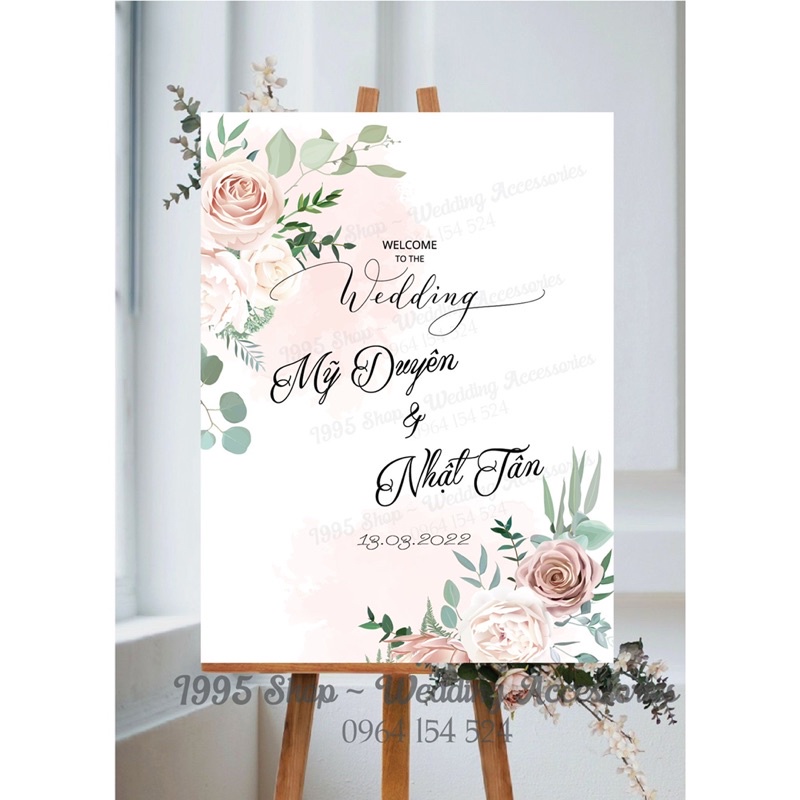 Bảng welcome, bảng tên đám cưới