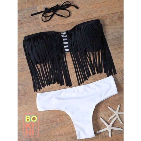 Bikini tua rua đen trắng (có ảnh thật)
