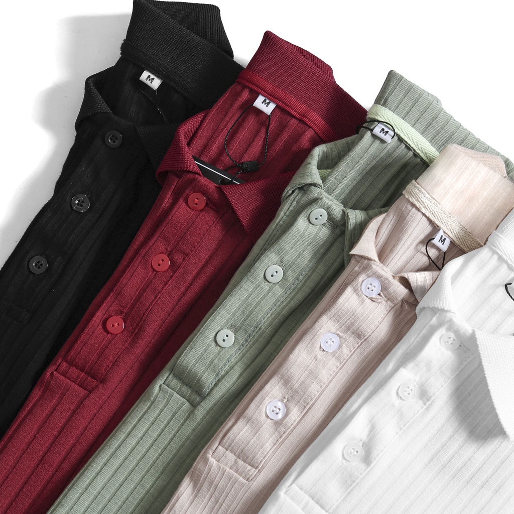 Áo Polo Nam FEEL GOOD basic - Áo thun nam có cổ trụ bẻ, vải thun gân cotton cao cấp màu Đỏ Đô mềm mịn co dãn thời trang