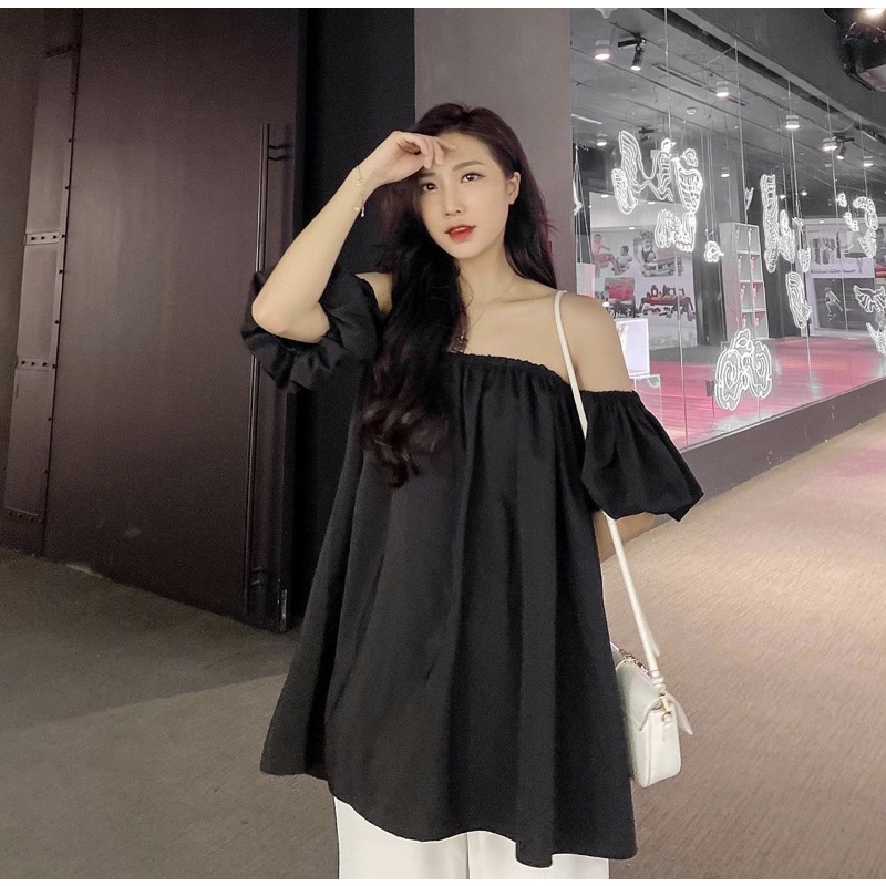 Áo trễ vai form giấu quần tiểu thư xinh đẹp | BigBuy360 - bigbuy360.vn