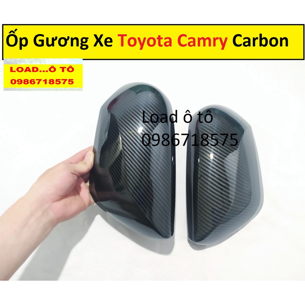 Ốp Gương Chiếu Hậu Xe Toyota Camry 2022-2019 Mẫu Vân Carbon Cao Cấp