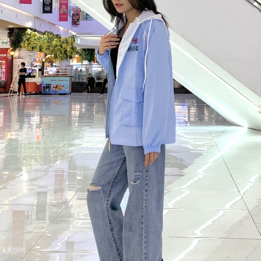 Áo khoác dù nam nữ in hình xương cá TL765 Shop Thành Long