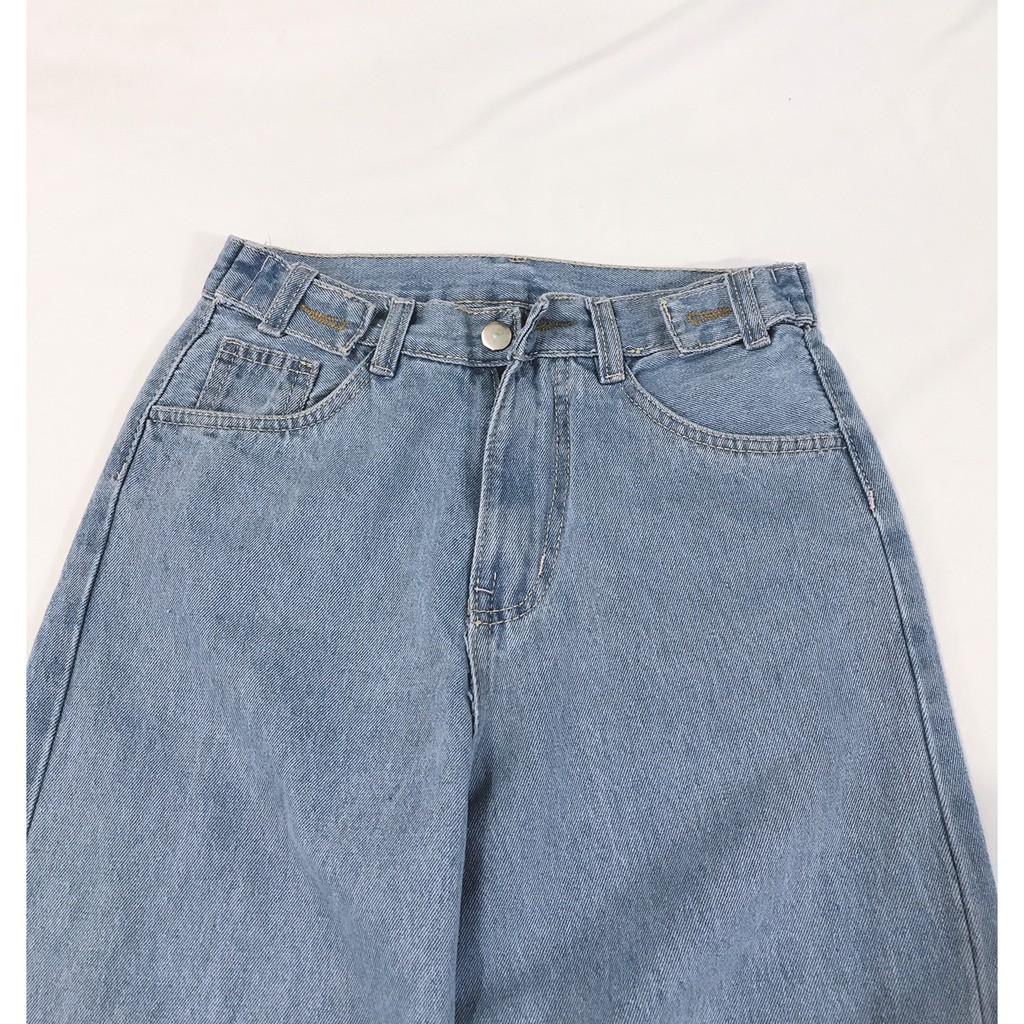 Quần Jean Ống Rộng XANH RÁCH Ulzzang Unisex 1hitshop | BigBuy360 - bigbuy360.vn