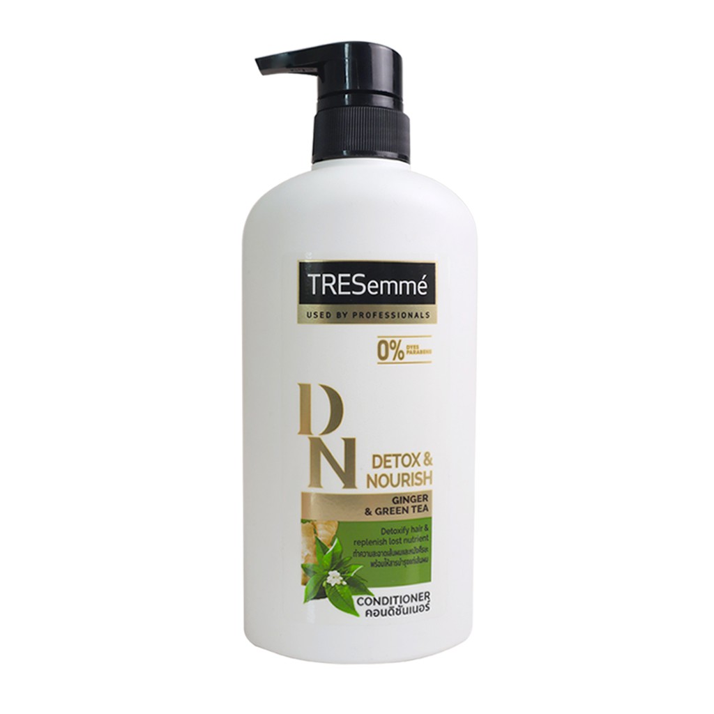 Dầu xả nuôi dưỡng tóc chắc khỏe TRESEMME Greentea Ginger Thái Lan 425ml - chai màu trắng xanh - Salon detox