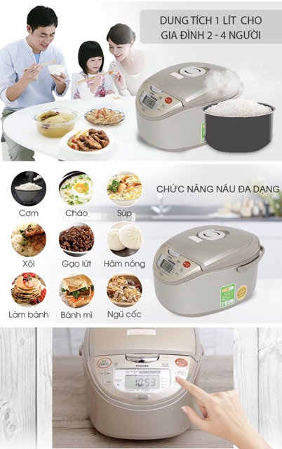 Nồi cơm điện cao tần Toshiba 1 lít RC-10RHVN
