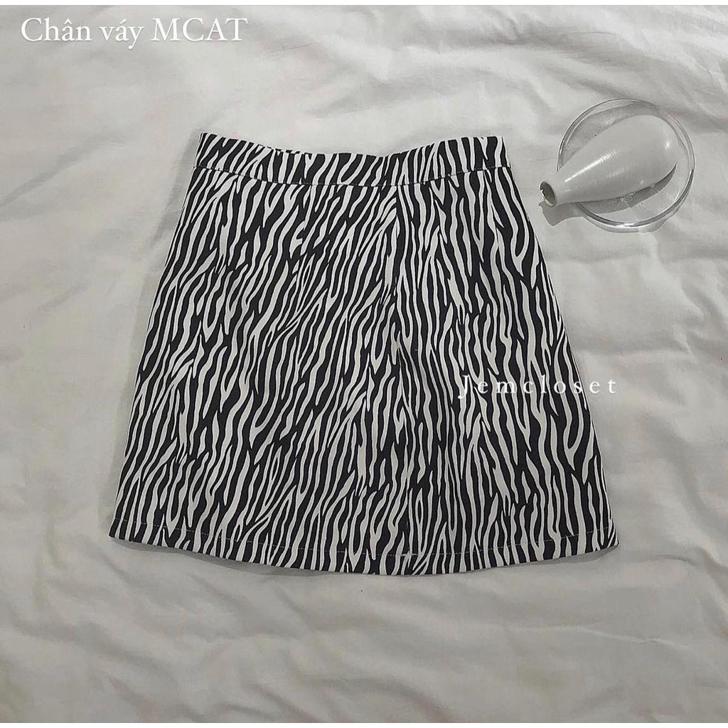 Chân Váy Ngắn Nữ Dễ Thương JEM CLOSET Chân Váy Chữ A Hoạ Tiết Sọc Trắng MCAT Có Quần Lót Trong Lên Dáng Siêu Sexy 3343