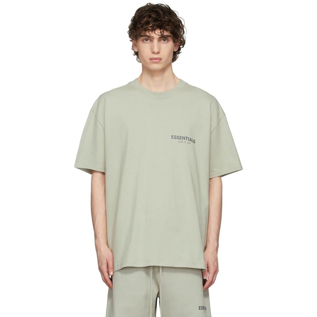Áo thun Essentials Fear Of God FOG ss22 Seafoam bản cao cấp, Áo tee Essentials oversize nam nữ