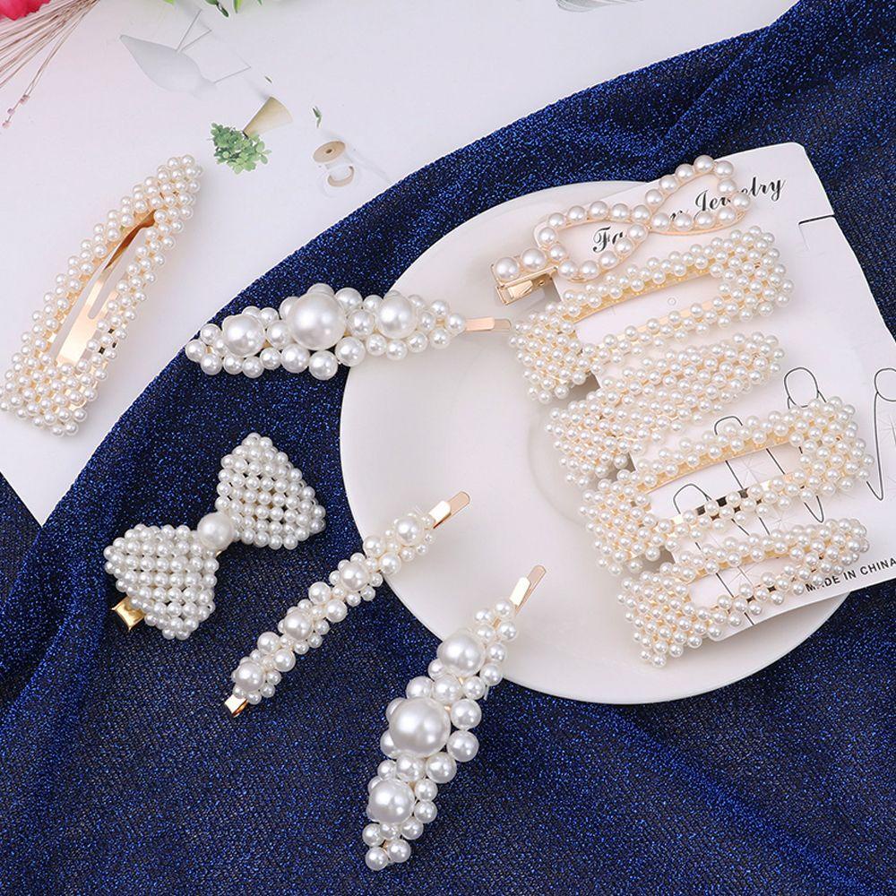 Bộ 5 / 6 Kẹp Tóc Kim Loại Hình Hoa Phong Cách Vintage Cho Nữ