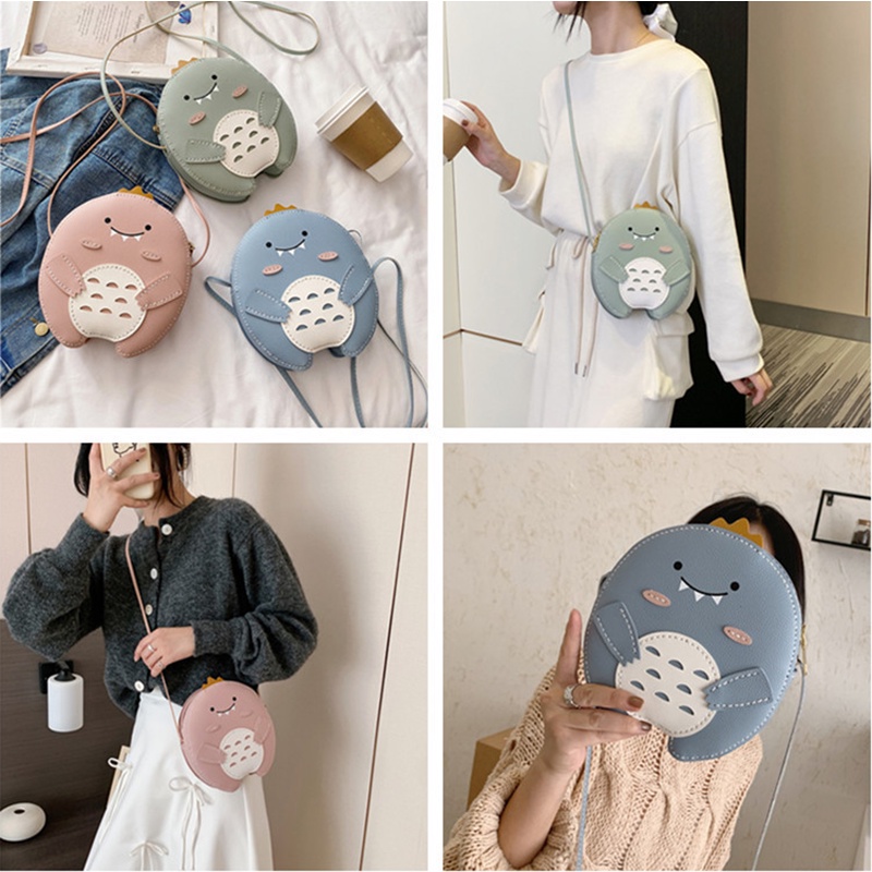 [với video hướng dẫn]Túi Handmade Hình Khủng Long Set nguyên liệu DIY làm túi đeo chéo hoạt hình Dễ Thương