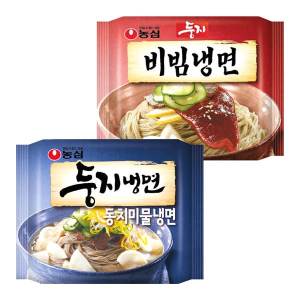 Mì lạnh trộn cay và mỳ lạnh nước 162g, 161g Nongshim